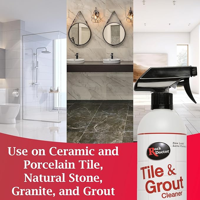 Rock Doctor Natural Tile and Grout Cleaner, Remove Stains Dirt, Oil, and Soap Scum, Heavy Duty Non-Abrasive Tile Cleaner, Natural Formula, Pack of 2