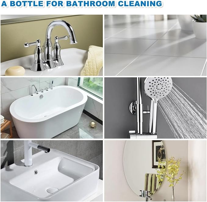 Bathroom Descaler Cleaner, Powerful Stubborn Stains Cleaner, All-Purpose Bathroom Descaler Foam Spray for Bathroom Toilet Bath Shower Glass Cleaner (1, 1pc)