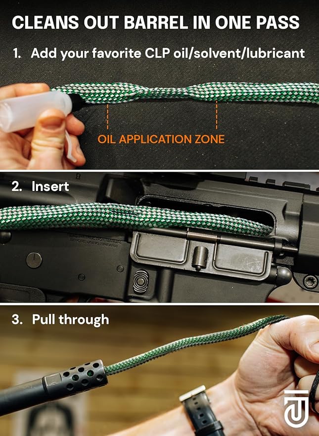 Gun Cleaning Oil Kit 3-in-1 Cleans, Lubes, Protects - 6.8 Oz Sprayer Gun Oil Cleaner and Lubricant, Needle Oiler, Cleaning Patches, Cleaning Swabs and Brush - Gun Oil and Cleaning Kit