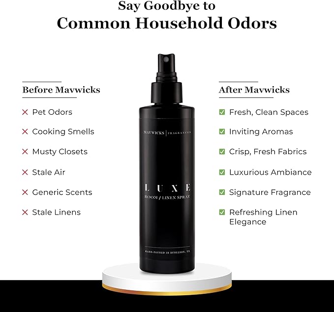 Fragrances - (Luxe) Linen & Room Spray (8oz) – Bedroom & Home Fragrance Mist, Long-Lasting Freshness To Brighten Up Your Space, Fabric & Air Freshener, Aromatherapy Scent Spray