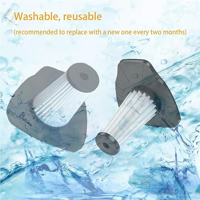 3Pack Hepa Filters Replacement Compatible with CKIKH Handheld Vacuum Cordless, Model LT-151ET, Washable Filters for 151 Vacuum, Compatible with BQYPOWER