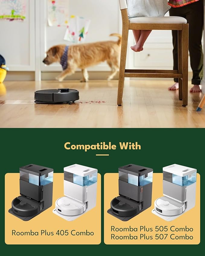 Replacement Parts for iRobot Roomba Plus 405/505/507 Combo Robot : 1 Main Brush, 6 Side Brushes, 4 HEPA Filters, 6 Dust Bags, 6 Mop Pads, 1 Cleaning Brush，Accessories for roomba-24 Pcs