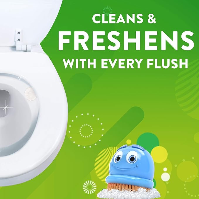 Scrubbing Bubbles Fresh Gel Toilet Bowl Cleaning Stamps, Helps Keep Toilet Clean and Helps Prevent Limescale & Rings, Citrus Scent, 1 Dispenser with 6 Fresh Gel Stamps (Pack of 2)