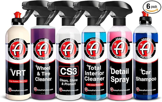Adam's Essential Car Wash Kit (6-Item) - USA Made Auto Detailing Car Care Cleaning Kit for Car & Truck Lovers, Dads, Moms and DIYers - Our Products