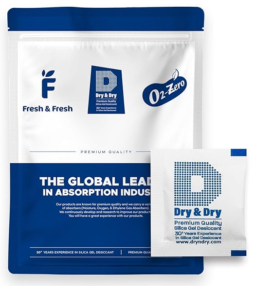 Dry & Dry 3 Gram [200 Packets] Silica Gel Packets Silica Gel Desiccants, Silica Gel Packs - Rechargeable Moisture Absorbers for Food Storage, Electronics, 3D Filament & Safes