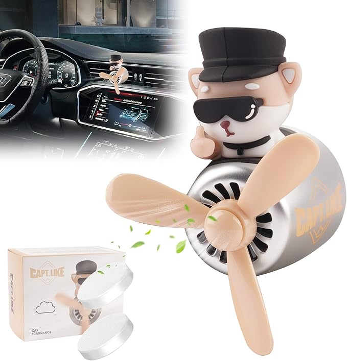 Car Air Fresheners Cartoon Pilot Automotive Air Outlet Propeller Cute Car Diffuser Creative Car Perfume Decoration for Car Vent Clips Car Vent Clip Air Freshener Accessories for Women Men