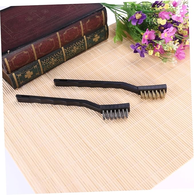 Mobestech 6pcs Mini Industrial Brush Set Drill Scrubber Brush Kit for Brass Cleaner Grout Removal Tool Home Use