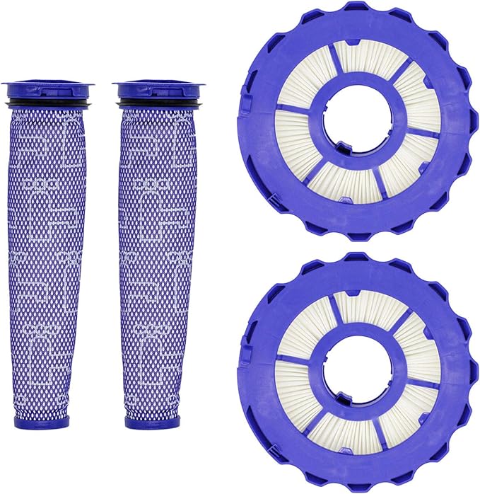 Lemige 2 Pack Post-Motor Filters & 2 Pack Pre-Motor Filters Replacement Parts for Dyson DC40, Light/Slim Ball Animal, Multi Floor, Origin and Total Clean Vacuums, Compare to Part 923587-02 & 922676-01