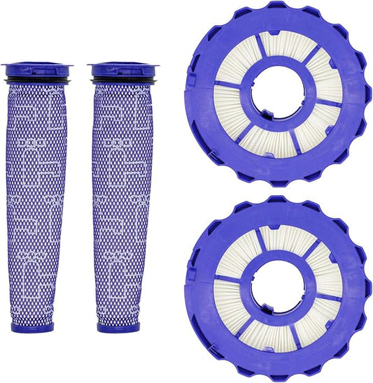 Lemige 2 Pack Post-Motor Filters & 2 Pack Pre-Motor Filters Replacement Parts for Dyson DC40, Light/Slim Ball Animal, Multi Floor, Origin and Total Clean Vacuums, Compare to Part 923587-02 & 922676-01