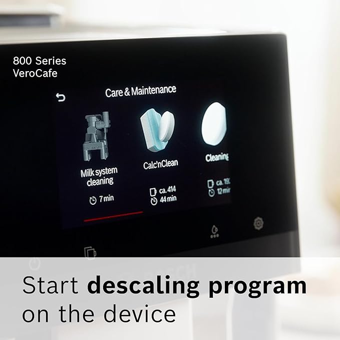 Bosch Descaling Tablets for VeroCafe Espresso Machines - 2-in-1 Descaler and Cleaner, Removes Limescale, Corrosion Buildup - Accessory for VeroCafe, 3 Tabs - TCZ8002US