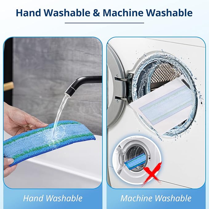 LINNIW 6 Pack M6 Wet Mopping Pads Washable and Reusable M6 Wet Mopping Pads Compatible with Braava Jet m6 Series (6110) (6012) (6112) (6113) Ultimate Robot Mop