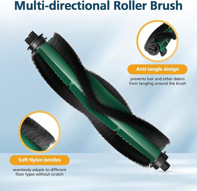 105 Replacement Parts Compatible with iRobot Roomba 104 105 Y0140 Y0110 Q0120 Q0520 Q011 Vacuum Cleaner, 1 Roller Brush, 4 Hepa Filter, 4 Mop Pads, 4 Side Brushes, 2 Primary Filter, 1 Cleaning Brush