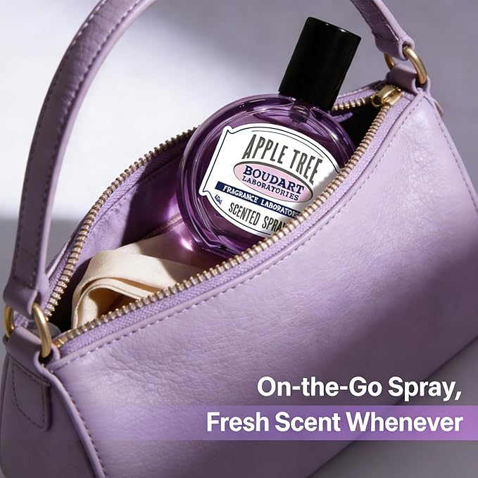 Fabric Refresher Spray & Odor Eliminator – Plant-Based Linen Mist for Clothes, Car, Gym Bag, Office Focus with Apple Aromatherapy, Quick-Dry, TSA Travel Size 1.35oz