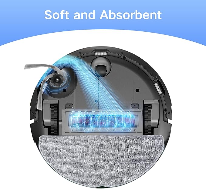 VIEWALL 6 Pack Microfiber Mop Cloths Compatible with Roborock Q7 M5 / Q7 M5+ / Q7 L5 / Q7 L5+ Robot Vacuum Cleaner, Reusable Mop Cloths Replacement Accessories(Not for Q7 / Q7 MAX / Q5 MAX)