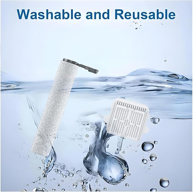 Brush Rollers and Filters Replacement Accessories Kit for Roborock F25 / F25 GT / F25 RT / F25 LT / F25 Ace / F25 Alt Wet Dry Vacuum Cleaner, Includes Roller Brush Filter Spare Parts Attachments