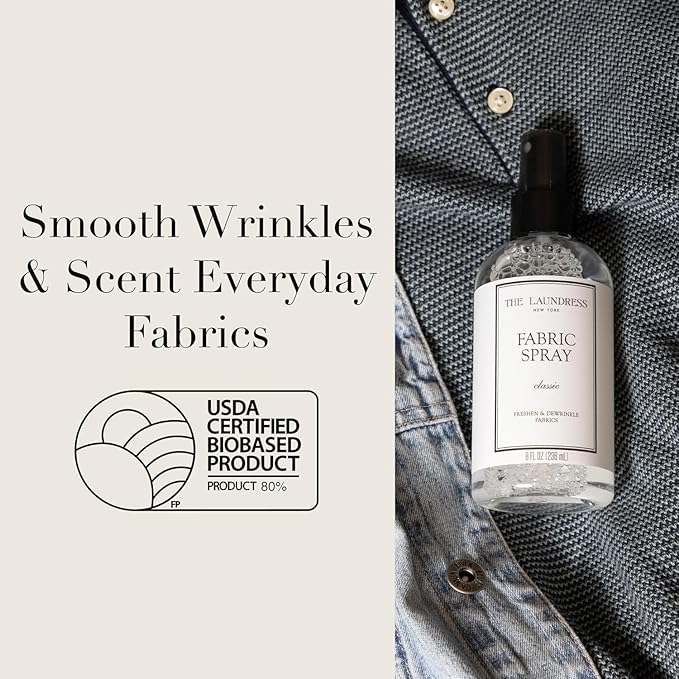 The Laundress Classic Fabric Spray, Clean Laundry Scent, 8 oz + The Laundress Wool and Cashmere Fabric Spray, Cedar Scent, 8 oz