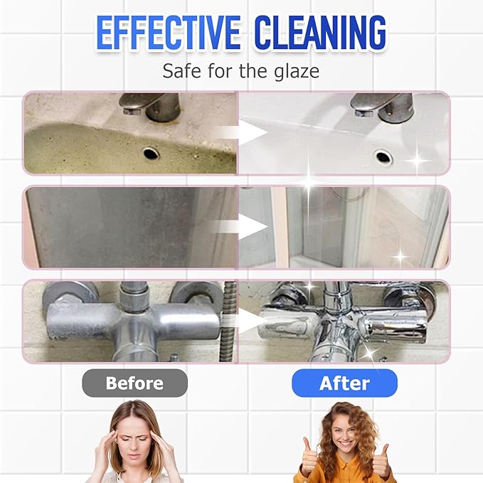 Bathroom Descaler Foam Cleaner, 2025 New Descaling Spray, Multi-Functional Stain Remover for Home Bathroom, Durable Cleaning Spray for Family Use (2)