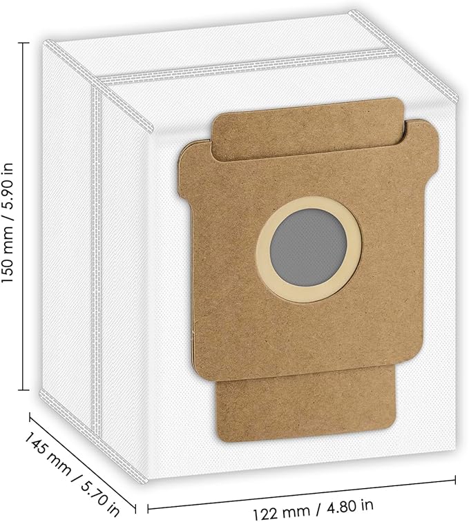 (9 Pack) Q0520 Dust Bags for iRobot Roomba Vacuum Q0520/105 Vac/104/105 Combo/Plus 405/Plus 505 Combo/Max 705 Vac Robot Vacuum Cleaner Disposable Replacement Bags Accessories