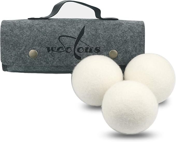 Wool Dryer Balls-XL 3 & 6 Pack Natural Reusable Organic Handmade New Zealand Sheep Wool Tumble Laundry Dryer Ball-Alternative to Dryer Sheets, Reduce Wrinkles and Cut Drying Time (3)