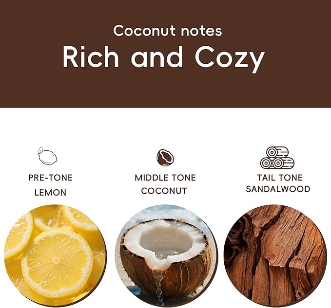 Car Air Freshener Natural Essential Oil Scent, Odor Eliminator and Purifier, Vent Clip Air Freshener for Car (Refill - 3 Pack - Pure Coconut)
