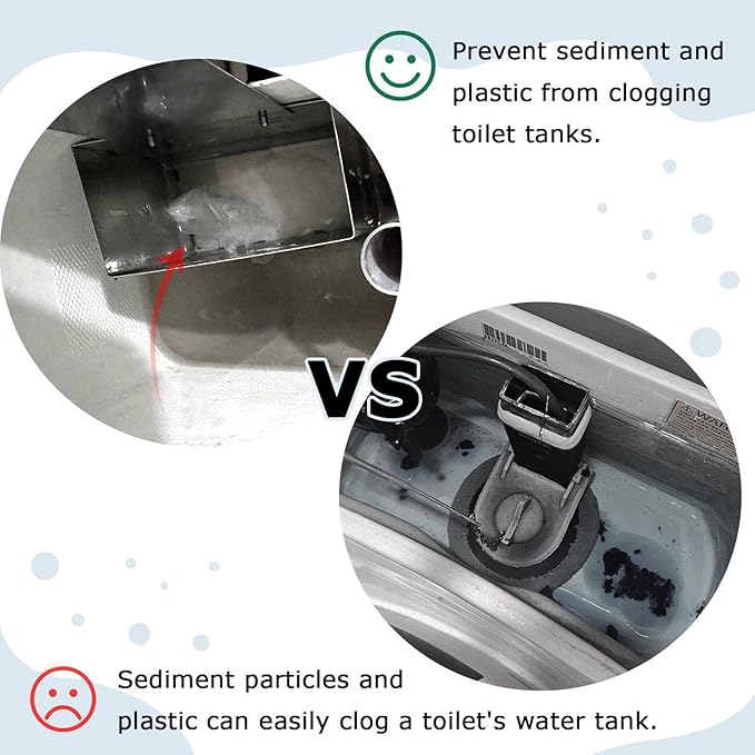 2 Pcs 304 Stainless Steel Toilet Tank Cleaning Tablet Holder - Adjustable Hanging Hook for Cleaning Tablets & Bleach Pods, Prevents Residue Buildup (Silver)
