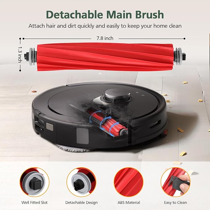 20 Pack Replacement Parts for Q Revo Robot Vacuum Cleaner Accessory Replacement Kits (2 Rolling Brushes + 4 HEPA Filters + 4 Dust Bags + 4 Mop Pads + 4 Side Brushes)