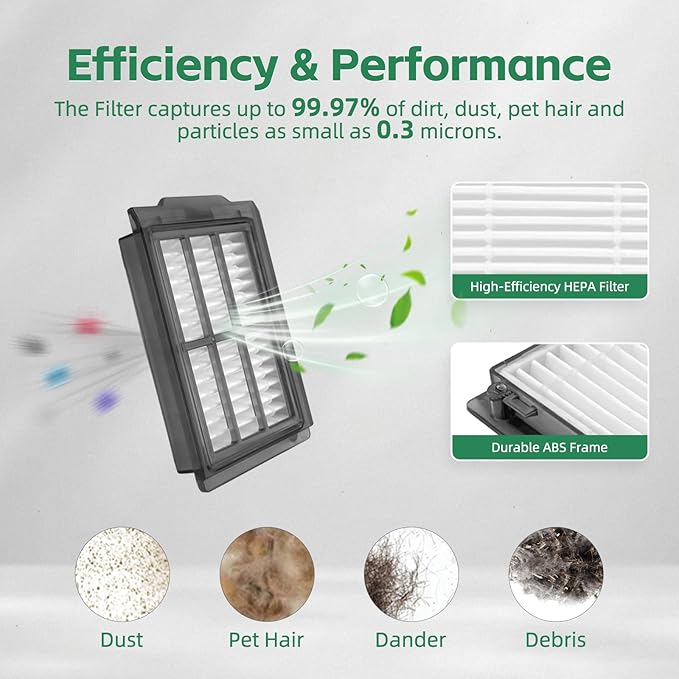 Replacement Parts for iRobot Roomba Plus 405/505 / 507 Combo Robot Vacuum, 1 Main Brush, 4 Side Brushes, 2 Hepa Filters, 4 Mop Pads, 2 Dust Bags (14 Pack)