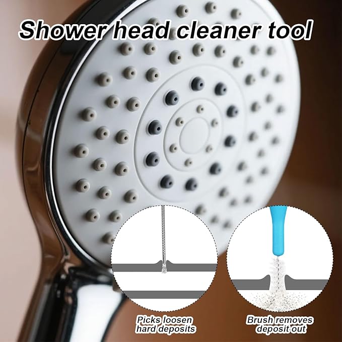 20-Pack Shower Head Cleaner Kit, Multifunctional Anti-Clogging Shower Nozzle Cleaning Brushes & Picks for Small Holes Gaps Window Faucets Bathroom Home