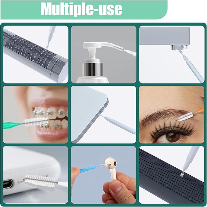 56Pcs Multisize Showerhead Cleaning Tool, Shower Head Cleaner Brush Picks Unclogging Tiny Nozzle Little Gaps, for Household Bathroom Colorful.