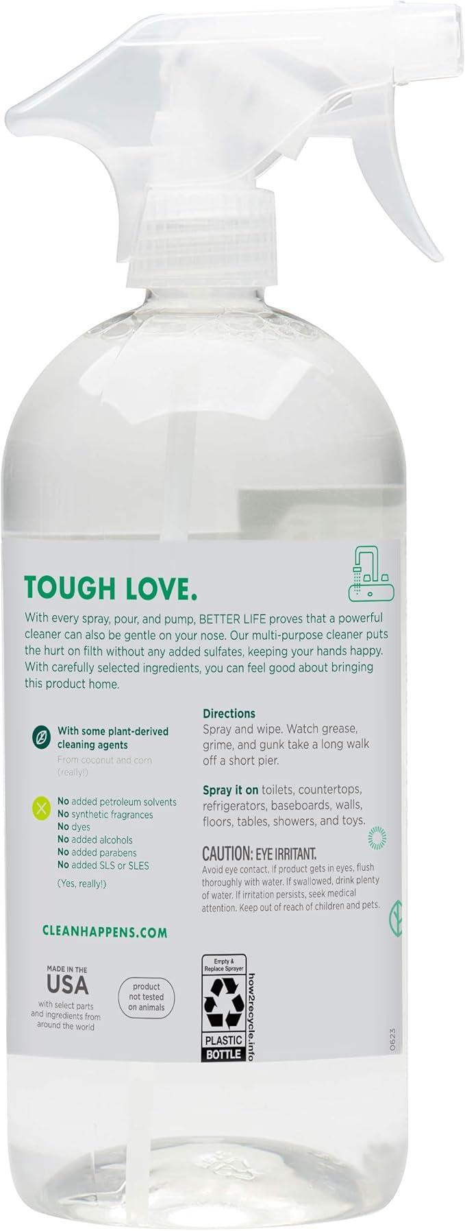 Better Life 32 Oz All Purpose Cleaner 2 Scents- Clary Sage & Citrus + Unscented