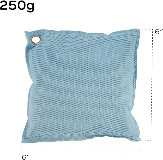 BambooMN Activated Bamboo Charcoal Air Purifier - 250g Sky Blue - 6 Bags