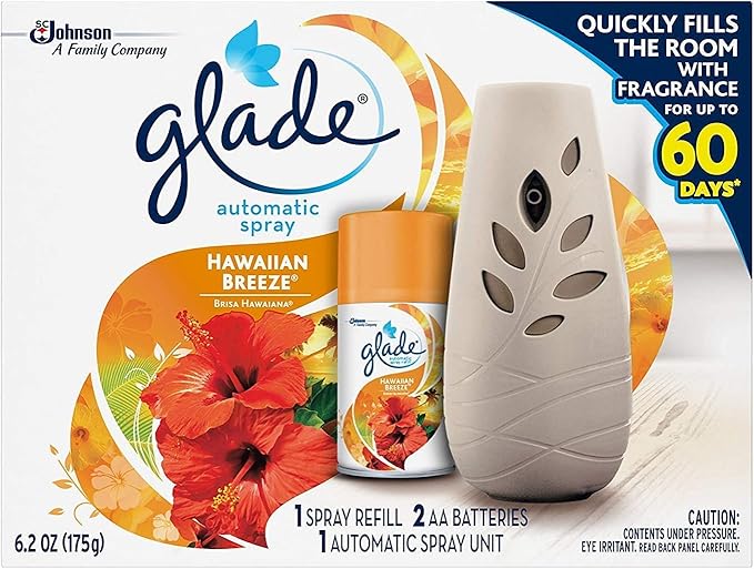 Glade Automatic Spray Air Freshener Hawaiian Breeze Starter 6.2 Ounce (Pack of 2)
