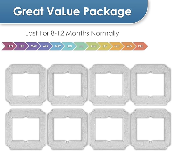 (8 Pack) Replacement Mop Pads Compatible with ECOVACS Winbot Mini Window Cleaning Robot Part No. W-CC02-0012, Replacement Washable Mop Cloths
