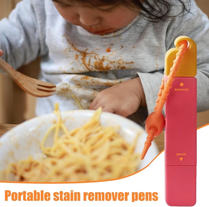 Fabric Pen for Clothes - 12ml Travel Size Stain Remover Pen | Spot Cleaner Double-Ended Stick Cleaning Tools for Fabric Oil Food Grease Kids Adults Beach Vacation Picnic Outdoor