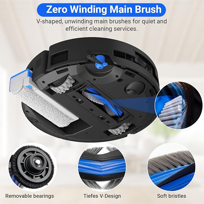 23 PCS X9 Pro Omni Replacement Parts for Ecovacs Deebot X9 Pro Omni Vacuum Cleaner Parts with 1Roller Brush,2 Mop,4 HEAP,4 Dust Bags,4 Side Brushes,1 Screwdrivers,1 Clean Brush