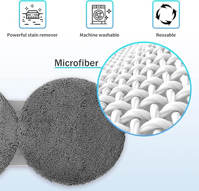 10 Pieces Microfiber Replacement Pads for X1 Window Cleaners, Reusable, Machine Washable (10)