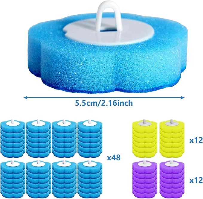 72 PCS Disposable Toilet Brush Refills Pads