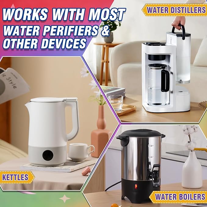 Kettle Descaler Tablet, 20 Packs Water Bottle Cleaning Tablets Removes Hard Water Buildup, Efficient Citric Acid for Kettles Cleaner, Limescale Remover Tablet for Coffee Machines, Garment Steamers