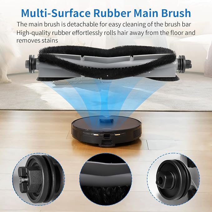 23 Pack Replacement Accessories Parts for AIRROBO T20+/T25+/T30+/T25+C Robot Vacuum kit, 1 Main Roller Brush 4 Mop Pads 4 Hepa Filters 6 Side Brushes 6 Dust Bags 1 Clean Tool 1 Screwdriver