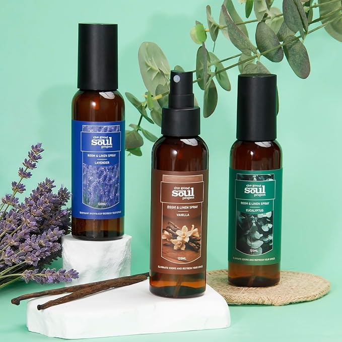 Room Spray, Lavender, Eucalyptus, Vanilla, Long Lasting Room Air Fresheners for Home, Concentrated Room Spray, Home Fragrance Spray, Odor Eliminator, 12.18 fl oz