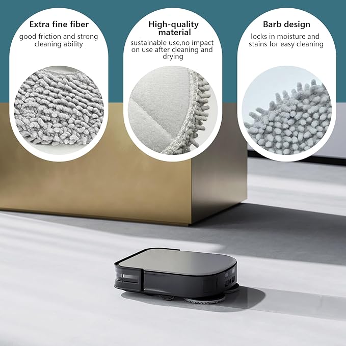 Mop Pad for ECOVACS DEEBOT X2 Omni/ T20 Omni/ T10 Omni/ X1 Omni/ X1 Turbo/T30 Pro/T30S Comb/ T30S,for Yeedi M12 Pro+ Vacuum Cleaner, T30S Mop Pad Replacement Accessories