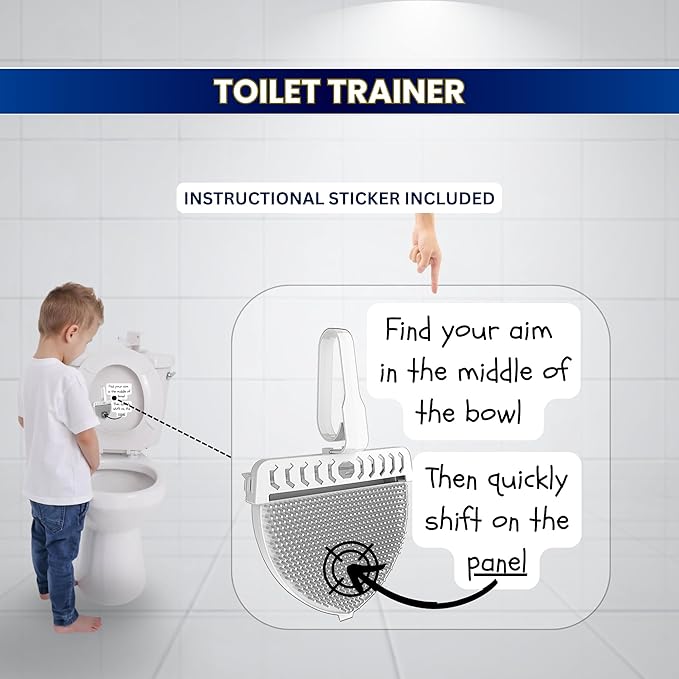 Toilet Clip-On Splash Guard – In-Bowl Odor Control for Bathrooms – Long-Lasting Scent (4, Flowers)