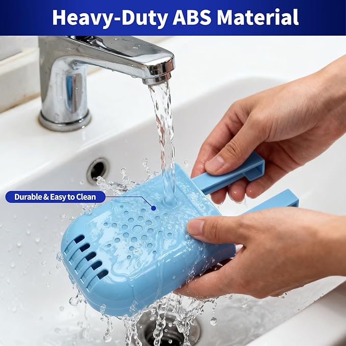 2 Pack Adjustable Toilet Tank Tablet Holder – Controlled Release Bleach Tablets Dispenser for Toilet Tanks, Large Capacity ABS Toilets Tank Cleaner Tablets Container, Fits Most Water Tanks