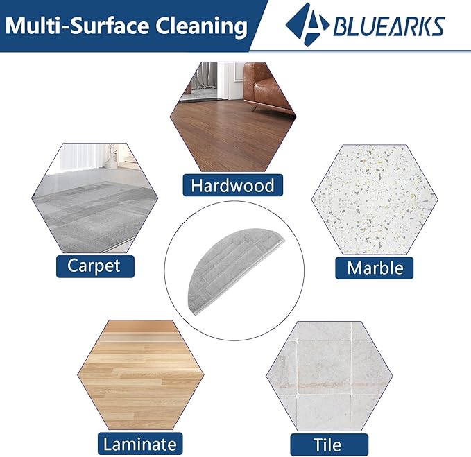 6 Pack Mop Pads Compatible with Roborock S8 Pro Ultra Robot Vacuum, Reusable Microfiber Mopping Pad Replacement Accessories
