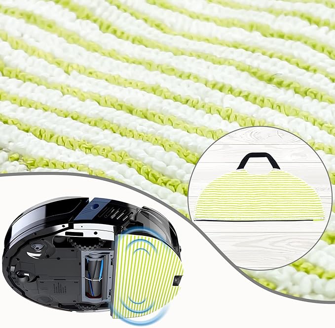 6 Pack Mop Pad for Shark AV2610WA / RV2620WD / RV2610WA / RV2410WD Robot Vacuum, Microfiber Sonic Mopping Pad Replacement Accessory