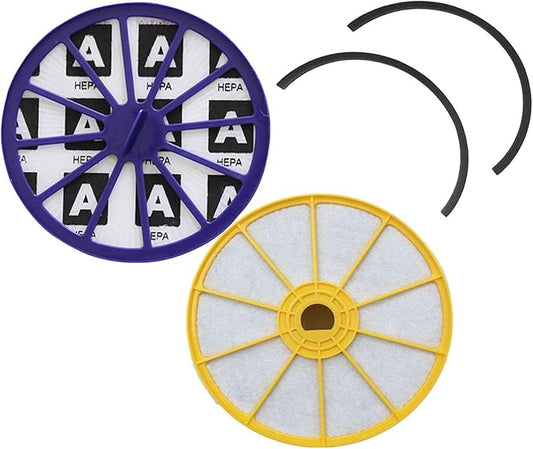 PUREBURG DC07 Replacement HEPA Filter Set Compatible with Dyson DC07 Series Animal All Floors Vacuum Cleaner Part 901420-02 904979-02,Pre-Motor & Post-Motor HEPA Filter & Seals
