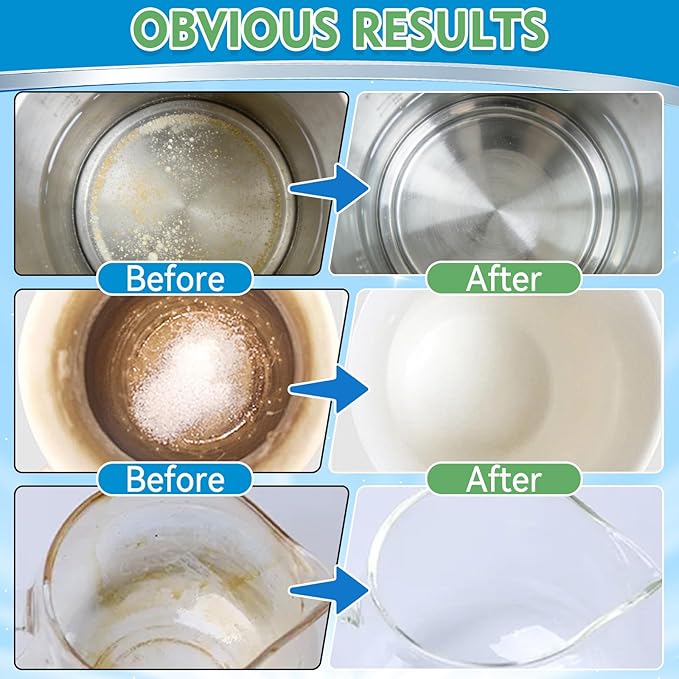 Kettle Descaler Tablets, 36 Pack Limescale Remover, Kettle Cleaner Remove Limescale and Hardwater Stains, Citric Acid for Cleaning, Descaling Tablets for Kettles, Coffee Machines, Water Bottle