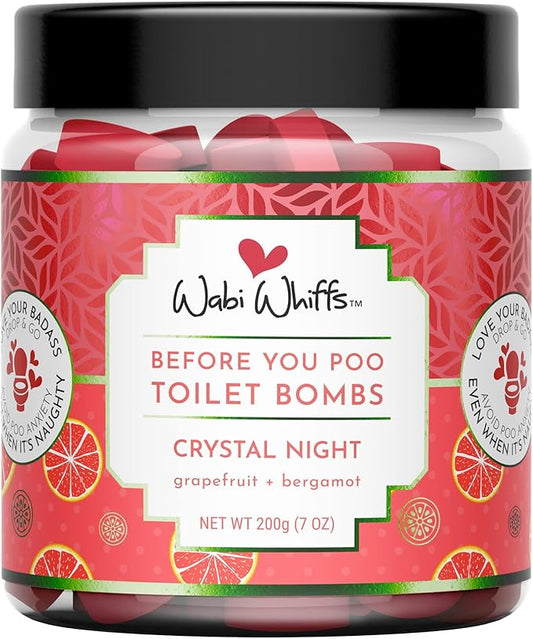 Fizzing Toilet Bombs ??Crystal Night | Natural Bathroom Deodorizer | Odor Eliminator Tablets For Freshness & Cleanliness | Eco-Friendly Septic Safe Tablets | 60 Count |