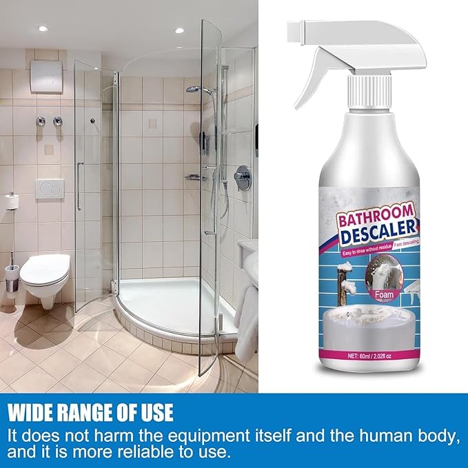 Bathroom Descaler Cleaner, Powerful Stubborn Stains Cleaner, All-Purpose Bathroom Descaler Foam Spray for Bathroom Toilet Bath Shower Glass Cleaner (1, 3pc)