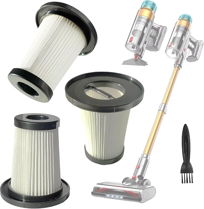 3 Pack Hepa Filters Compatible with MBYULO EHBL-A001-V01 Cordless Vacuum, Spare Filter Parts or Accessories for MBYULO Wireless Vacuum.